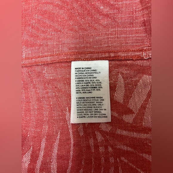 28 Palms Hawaiian Style Silk and Linen blend Shirt Men's XXL - Picture 7 of 7